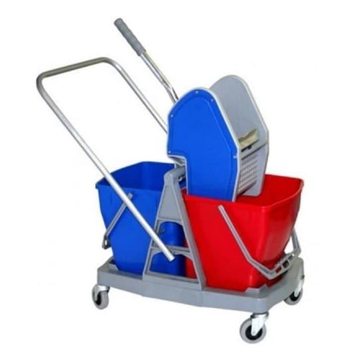 Double Bucket Frame Plastik + Mop Press
