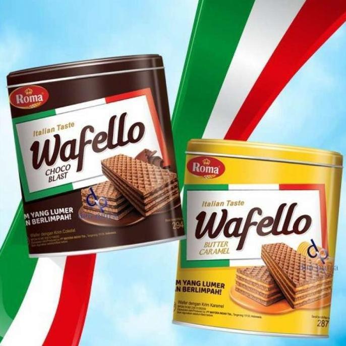 Biskuit Wafer Roma Wafello Kaleng 234Gr 1 Pcs Snack Lebaran Harga Murah Promo Lebaran
