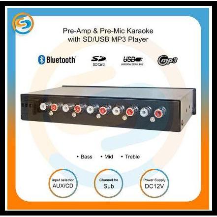 DISKON PARAMETRIC PRE AMP - PRE MIC USB KARAOKE WITH USB SD BLUETOOTH MP3 