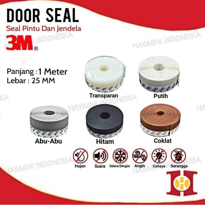 Maxcit- Door Seal Original 3M Penutup Lubang Celah Pintu Jendela - 1 Roll