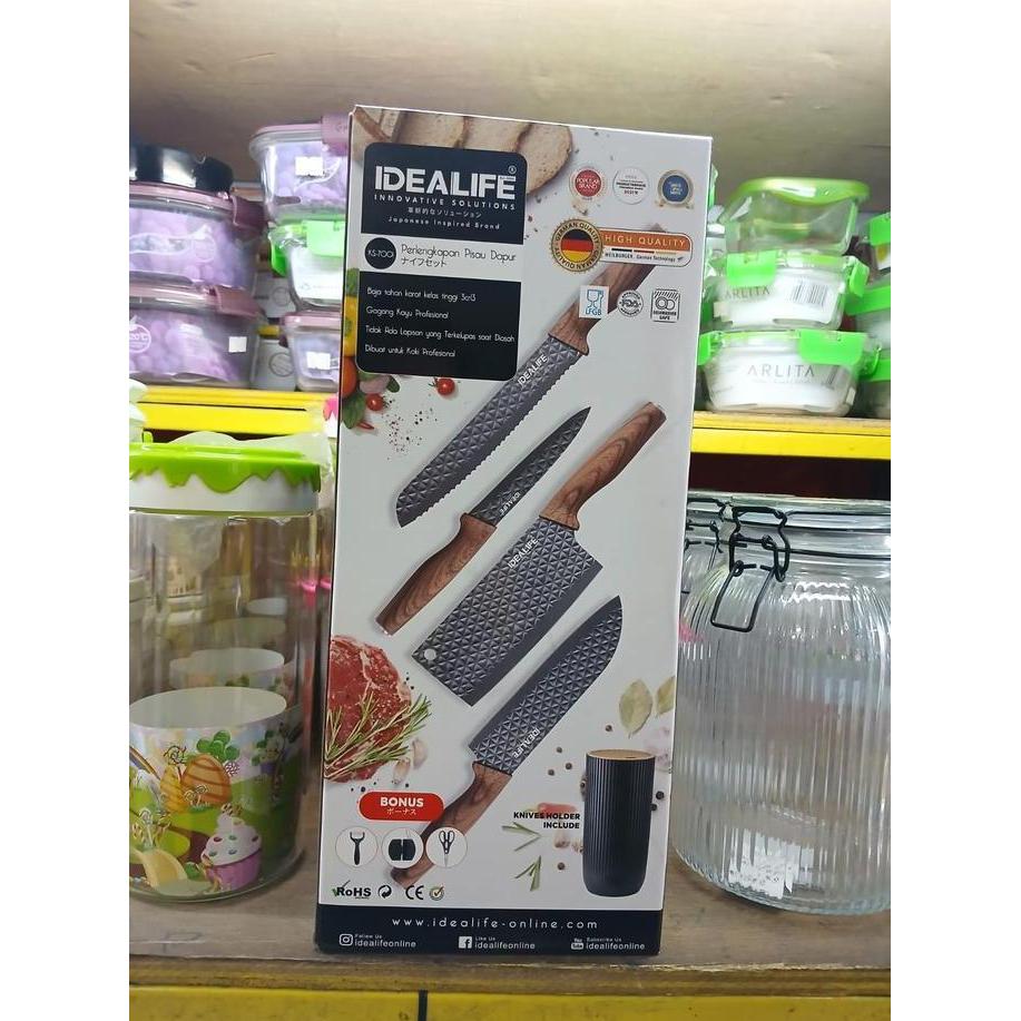 IDEALIFE PISAU SET DAPUR KNIFE SET KS-7001
