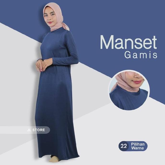 Manset Gamis Bahan Kaos Rayon dan Spandek