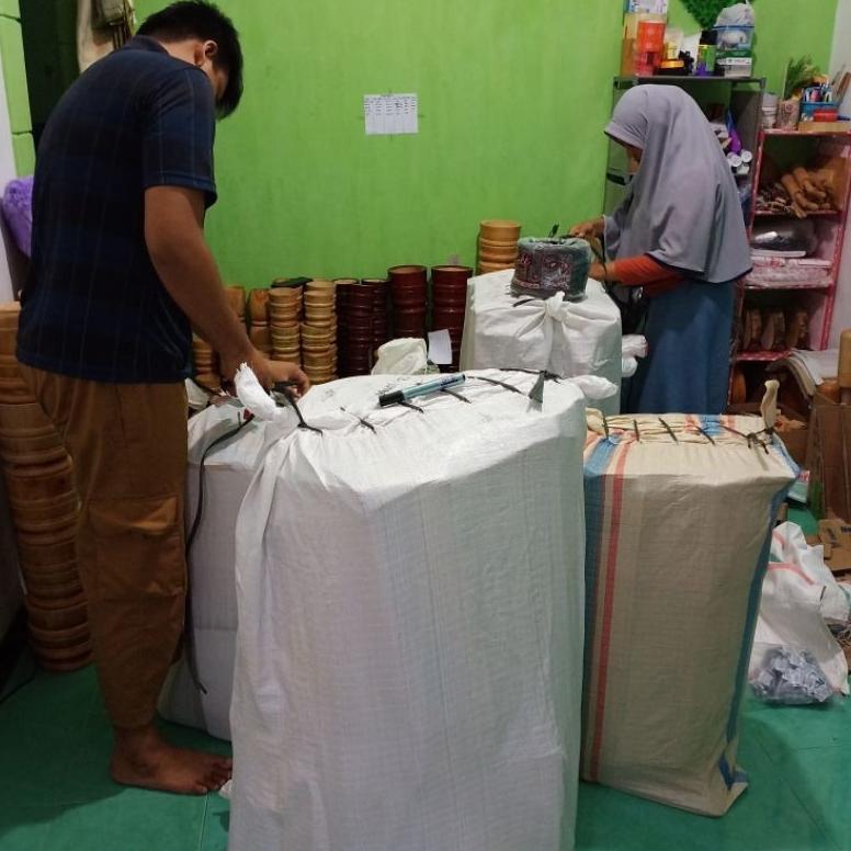 [Siap Kirim] Lumpang Kayu Mahoni 1 Set Ukuran Jumbo + Tumbukan Alu Model Ukir / Tumbukan Kayu Ulekan