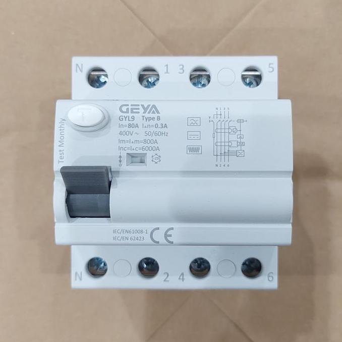 GEYA RCD RCCB ELCB type B 80A 4P 300mA..RCD RCCB type B 80A 4P 0,3A