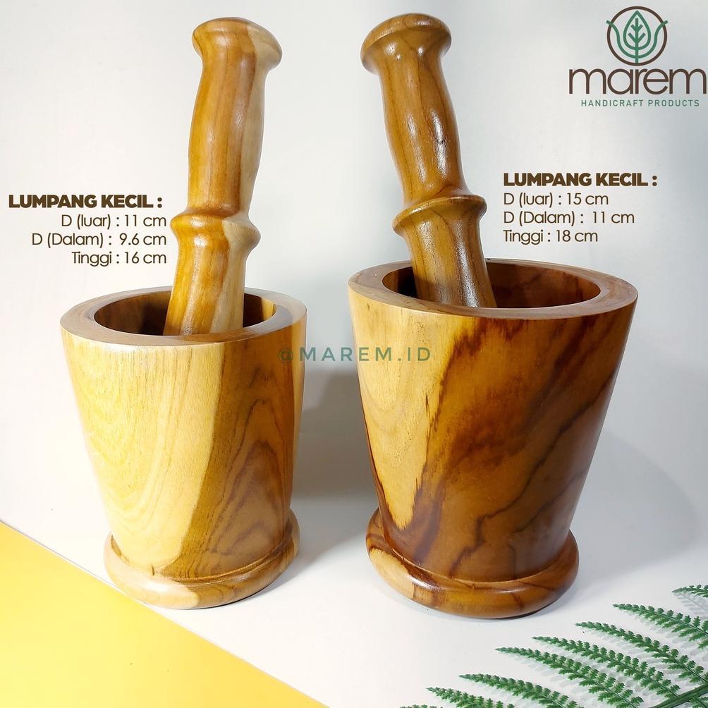 Lumpang Alu Kayu Jati Besar | Lumpang Jati Premium Grosir