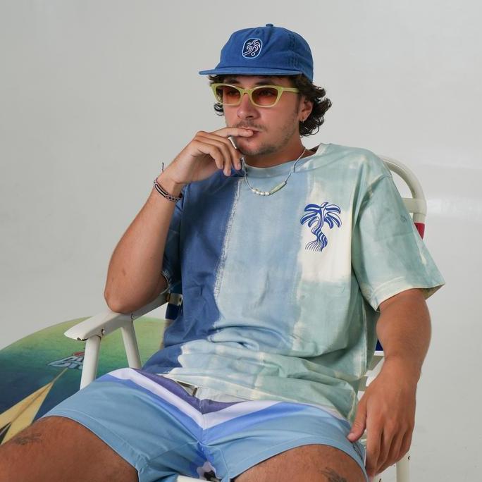 anjasmilaat - hoi polloy - t-shirt kaos palm slay tie dye (multicolor)