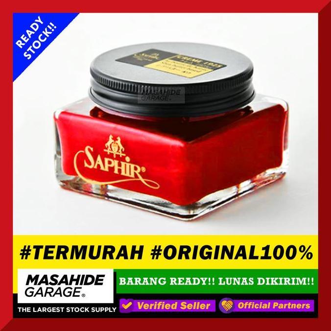 (TERMURAH) SAPHIR CREME RED MERAH - 75ml - SEMIR SEPATU KULIT
