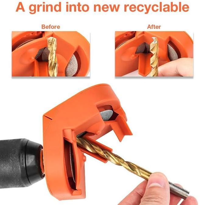Tothemoon- Tools Pengasah Asah Mata Bor Drill/Alat Asah Mata Bor Besi Kayu Beton Sharpener Titanium 