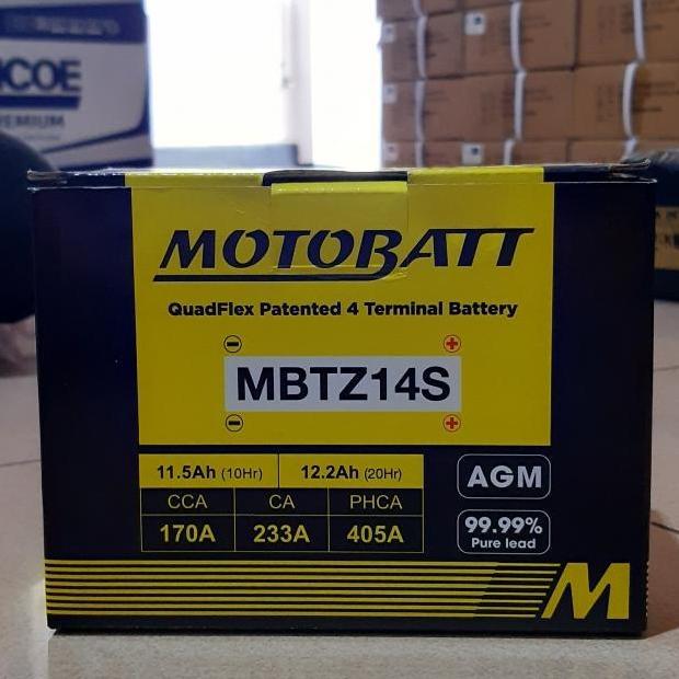 Aki Motor Kawasaki ER-6N ER6N, Z800, Ninja 650, MBTZ14S Motobatt