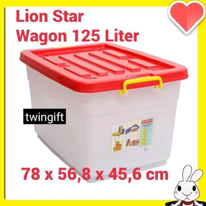Container/Kontainer Box Plastik, Lion Star-Wagon, 125 Liter.