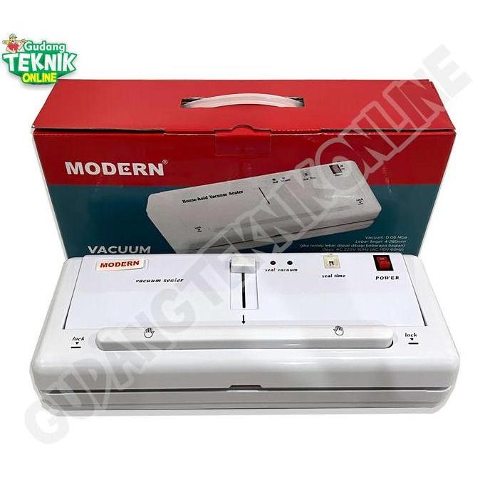 Vacuum Sealer Makanan MODERN DZ280/2SE DZ-280A  Vacum Vakum Pakum Udara Pengemasan Makanan Ikan Dagi