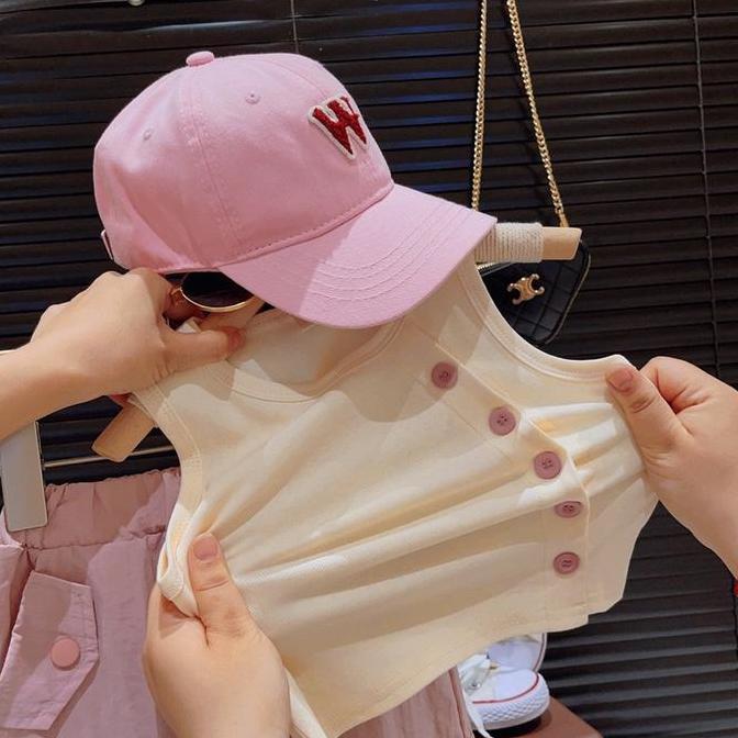 JUNECOLLECTIONS SETELAN CELANA CARGO HITS ANAK PEREMPUAN Fashion CELANA ANAK CEWEK WARNA NUDE PINK S