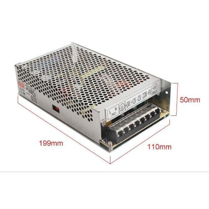 Grosir Power Supply 24V 12V -12V 5V 120W Psu Q-120D High Performance