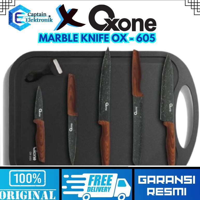 OXONE BLACK MARBLE PISAU DAPUR KNIFE SET OXONE 605 OX-605 OX 605 OX605