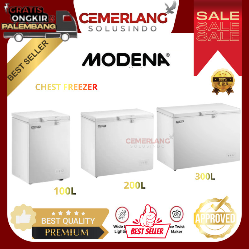 Chest Freezer Modena 100L / 200L / 300L - MD0111MAWH / MD00211MAWH / MD0331MD MAWH Pembeku Makanan