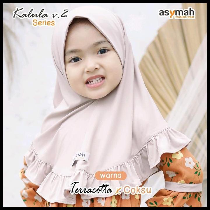 Asymah Kalula V.2 Series Dress Anak Perempuan Motif Bunga Lucu Bahan Rayon Valencia Mix Jersey Premi