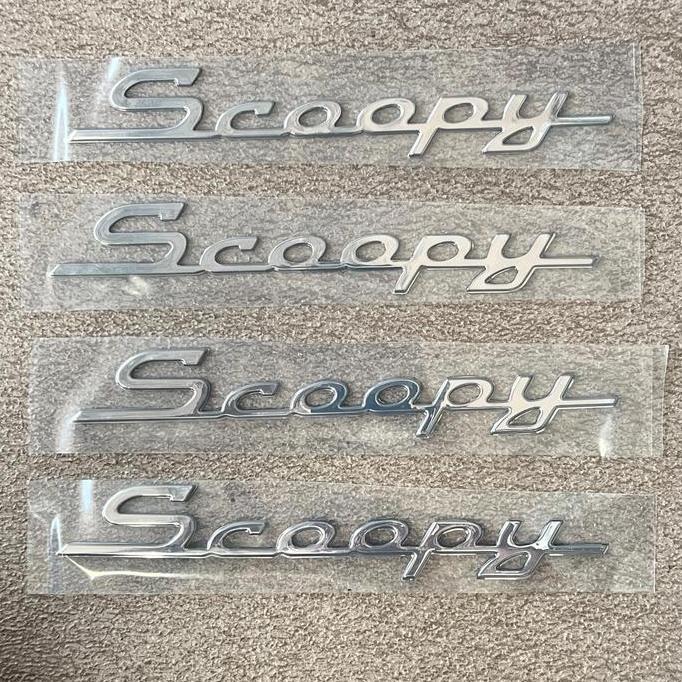 TERBARU Logo Emblem Honda Scoopy  3D 2014-2016 sepasang kanan kiri timbul Original