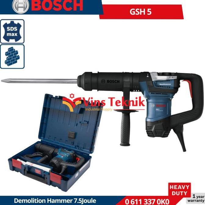 Mesin Bobok Beton Jack Hammer Demolition Hammer SDS Max Bosch GSH 5 GSH5