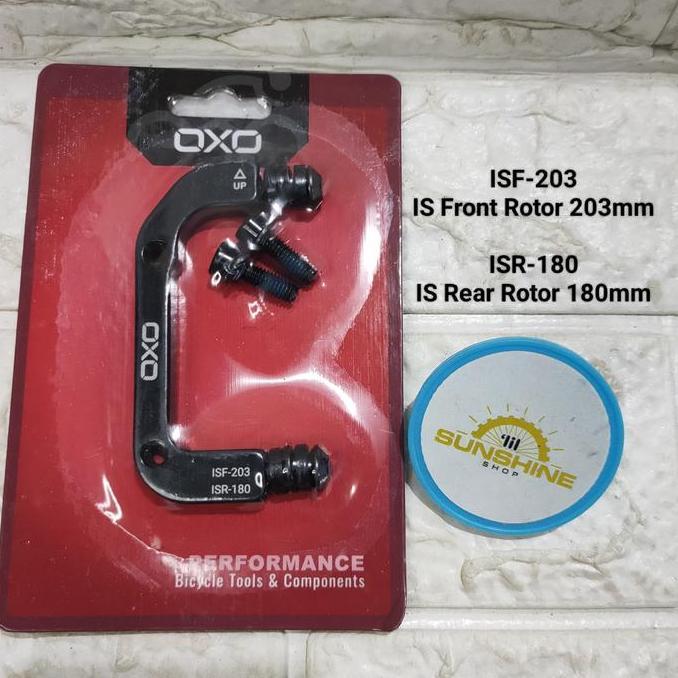 Adaptor Disc Brake Baut Samping OXO ISF-203 Depan Rotor 203mm / ISR-180 Belakang Rotor 180mm Sepeda 
