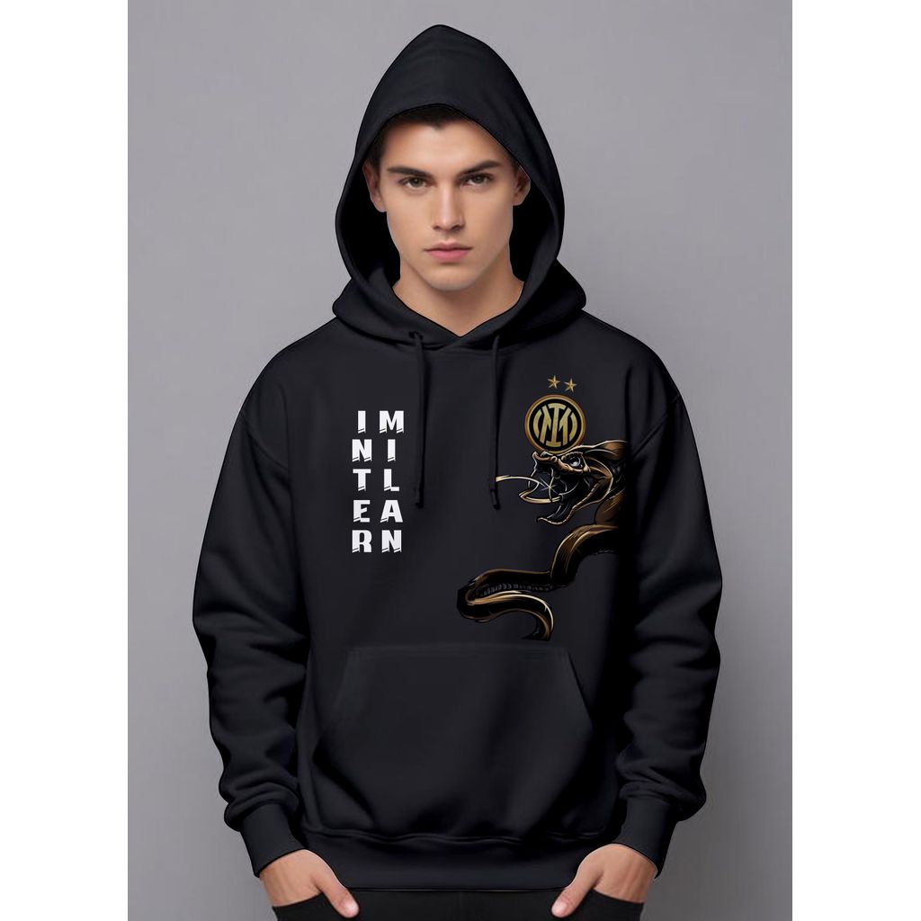 ILLEONI SWEATER HOODIE INTER MILAN-JAKET HOODIE BOLA INTER MILAN- HOODIE INTER SNAKE