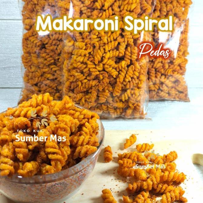 Keki- Makaroni Spiral Pedes 250 Gr / Kue Kering Kiloan / Aneka Snack