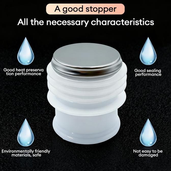 KATERINABLU [COD] Botol Vakum Sumbat Silikon Food Grade Sumbat Penyegel Termos Botol Termos Gabus