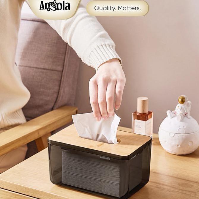Savefk- Angola Tempat Tisu D58 Kotak Tissue Kayu / Tissue Box