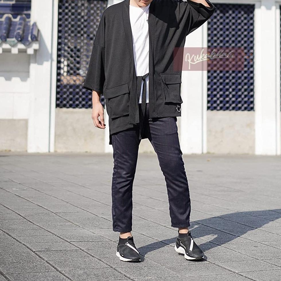 Premium  Cardigan Outer Blazer Pria Korea