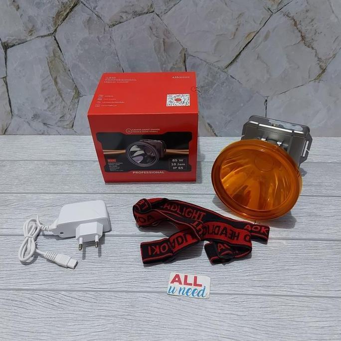 Diskon Senter Kepala Led Cahaya Putih Kuning 85W Aoki AK H085 ORIGINAL all-u99 Juara