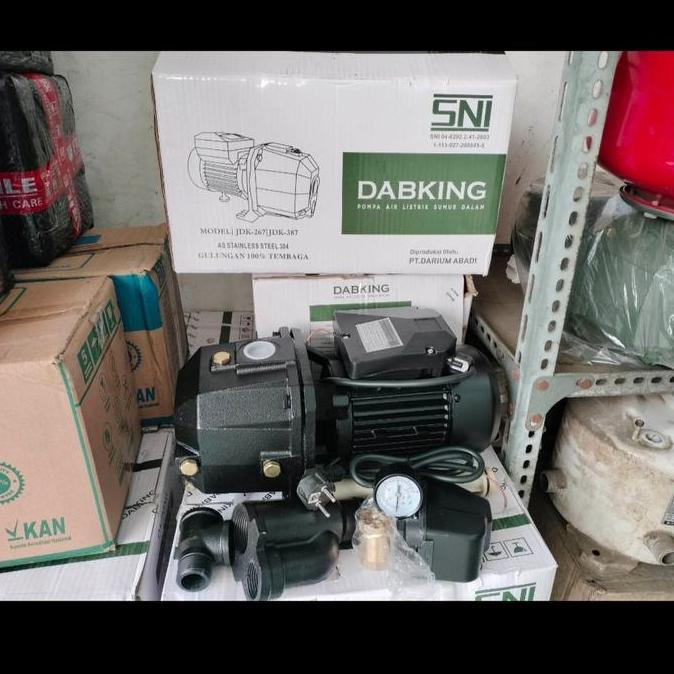 Pompa Air Jet Pump Dabking Jdk 387 Gulungan Tembaga Buat Kedalaman 40 Meter As Stainless 304 Murah