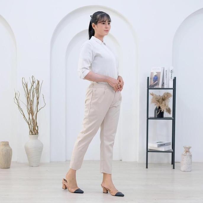 Termurah / Hot Sale Slp Celana Wanita Baggy Pants Bahan Drill Unione Premium Terbaru Kekinian Formal
