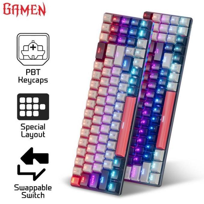 Hozon- Gamen Titan Elite Mechanical Pluggable Switch Gaming Keyboard Wiredrgb