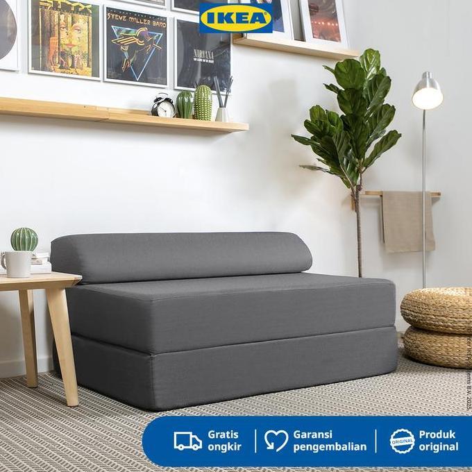 IKEA NYKIL Sofa bed Abu-Abu Tua 2 Dudukan Furniture