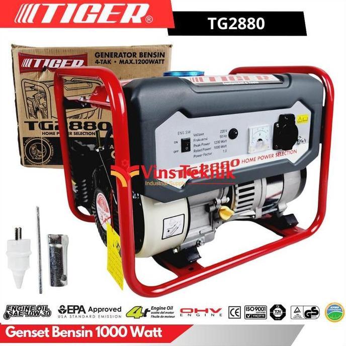 TIGER TG2880 Genarator Set Genset 4TAK Genset 1200Watt TG 2880