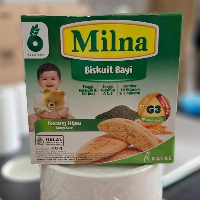 Akachan- Milna Biskuit Bayi 6+ 110G / Biskuit Bayi Milna / Roti Untuk 6 Bulan Balita
