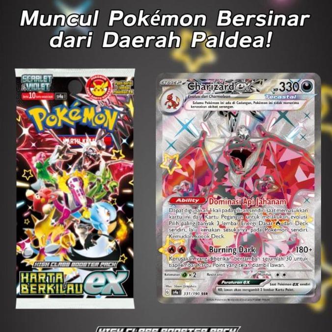 Harta berkilau EX SV4A booster pack pokemon tcg indonesia card kartu langka original charizard box h