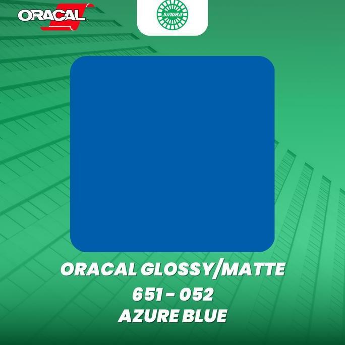 Kualitasbaik- Sticker Oracal 651-052 Azure Blue (Glossy/Matte)