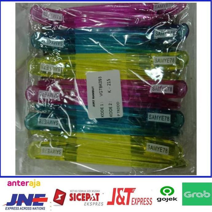 jepit rambut jepit buaya jepit bebek salon (warna warni)