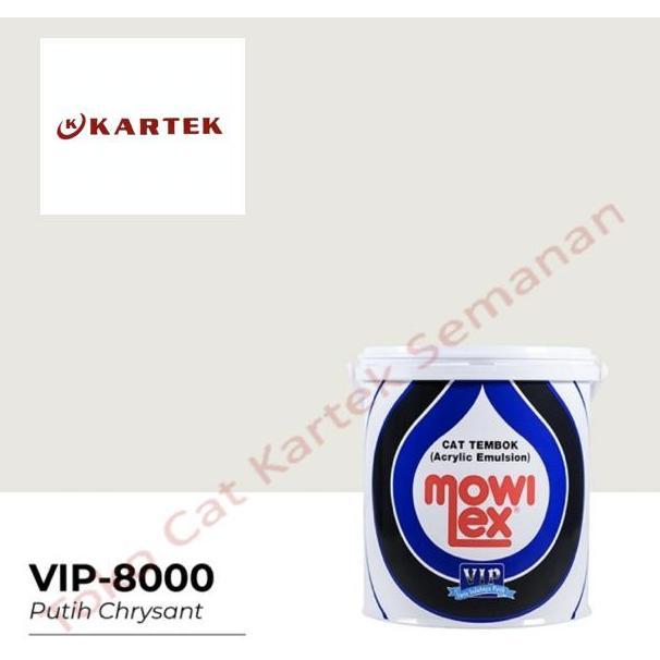 HARGA DISC - Mowilex Emulsion Interior E8000 VIP 8000 PUTIH CHRYSANT (5 liter)