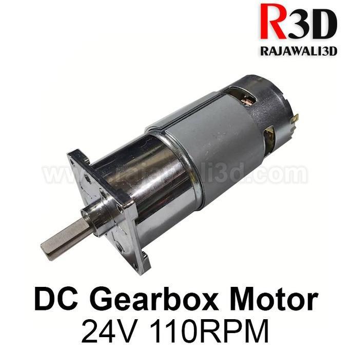 DC Motor Geared 775 Gearbox 24V 1.55A 110RPM High Power Torque Motor