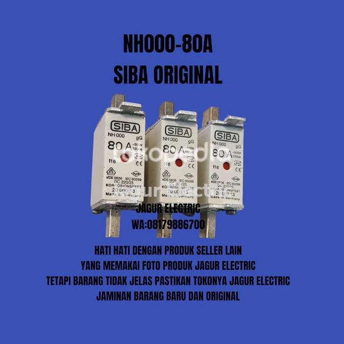 Promo Siba Nh Fuse Nh000 80A 500 Volt Original