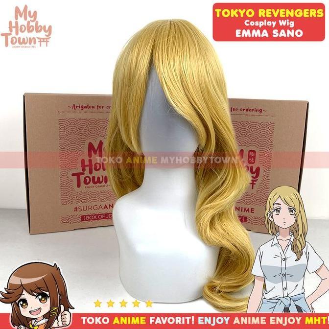 Wig Cosplay Anime Tokyo Revengers : Sano Emma Rambut Palsu