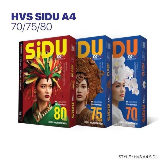 9fawazzikum - Sidu kertas HVS print fotocopy folio A4 A3 B5 kwarto 60 70 80 gr gsm