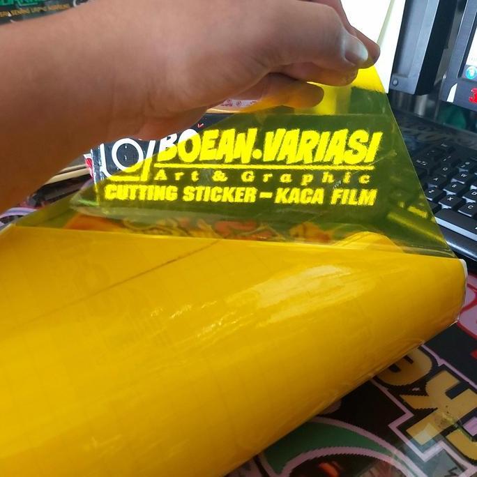 Sticker Skotlet vinyl Kuning Transparan