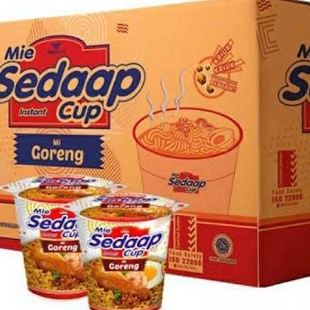 NEW MIE SEDAAP SEDAP CUP GORENG 1 DUS ISI 12 BEST