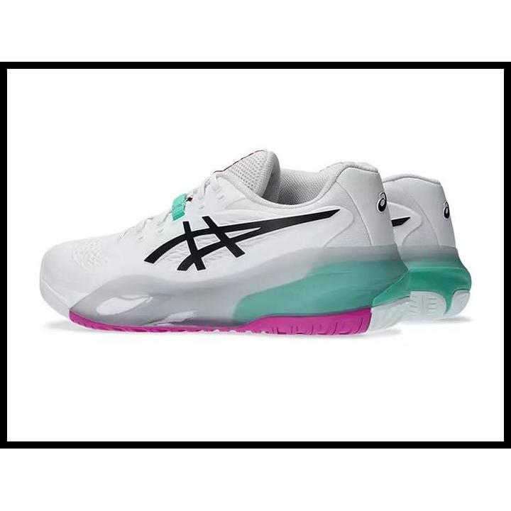New Sepatu Tenis Asics Gel Resolution X White Aurora Green 100% Original