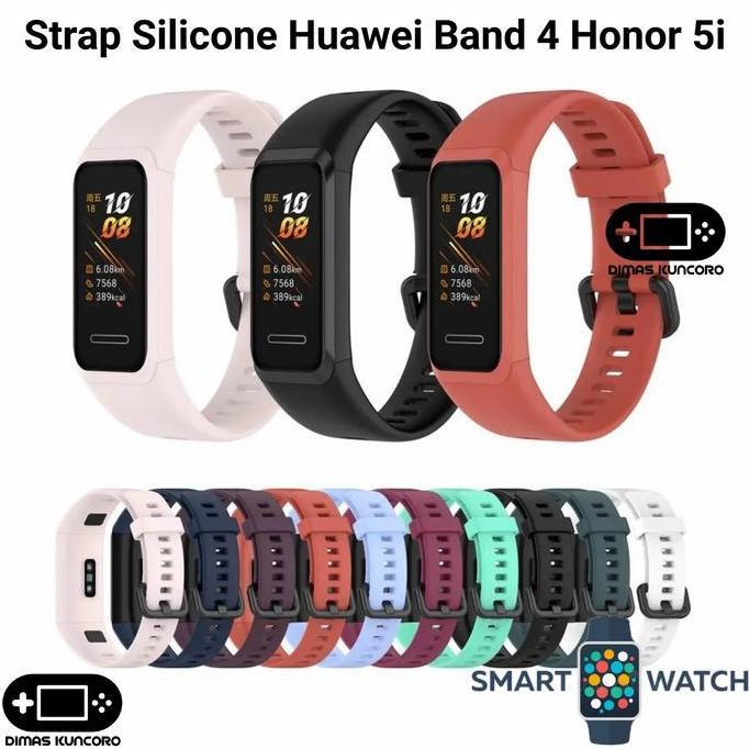 Strap Silicone Huawei Band 4 Honor 5i silikon silicon tali jam karet rubber replacement smartwatch h