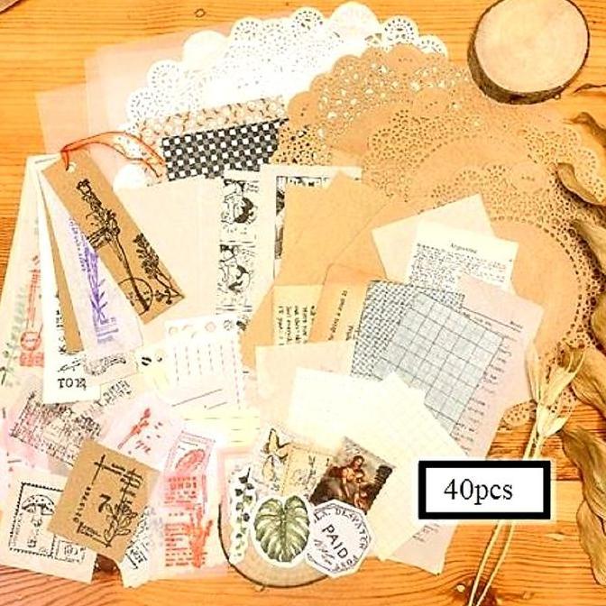 Mini Vintage Jurnal Kit SET 40pcs