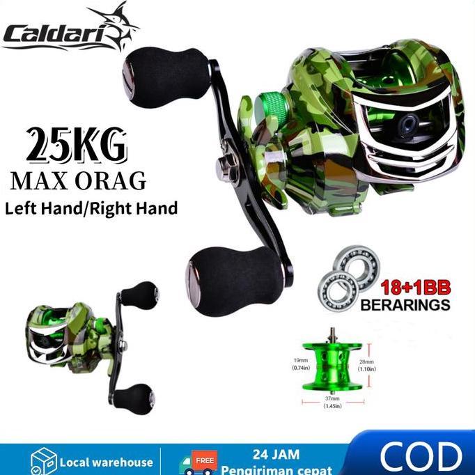 CALDARI Fishing Reel Fishing Rod Set Fishing Rod BC Reel 7.2:1 Metal Fishing Reel Max Full Metal Fis