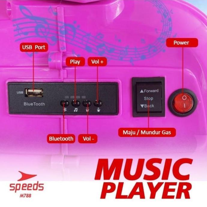 Mainan Anak Perempuan laki Motor Listrik AKI VESPA MINI PIAGGIO M788